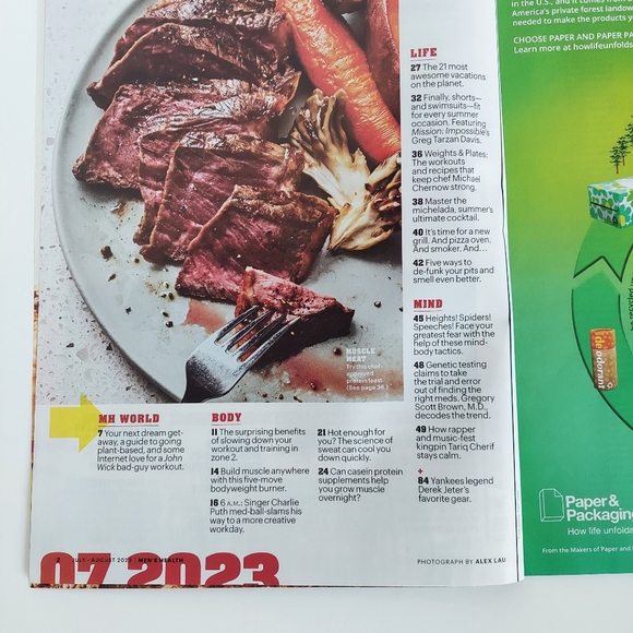 Men's Health July August 2023  Summer of Arnold schwarzenegger Beau Hightower - Picture 5 of 8